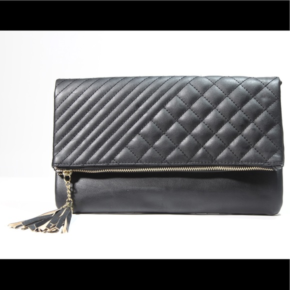 Black Tasseled Clutch - Picture 1 of 1